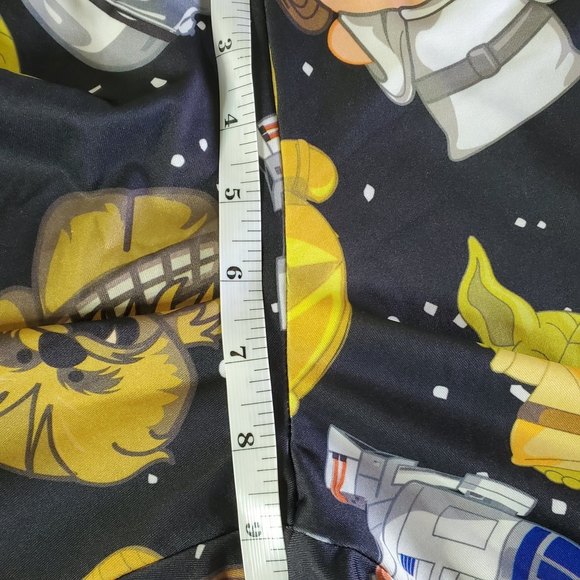 𝅺Star Wars mighty fine black printed graphic Yoda legging size L /large - Picture 5 of 6